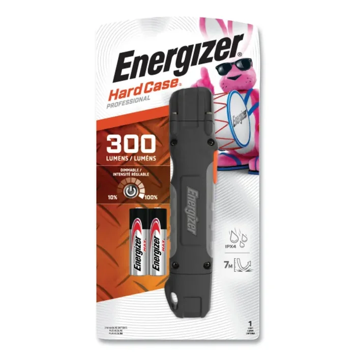 Energizer® Hardcase Professional Task LED Flashlight, 2 AA Batteries (Included), Black