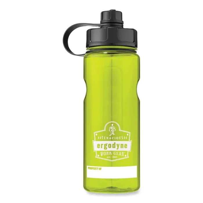 ergodyne® Chill-Its 5151 Plastic Wide Mouth Water Bottle, 34 oz, Lime