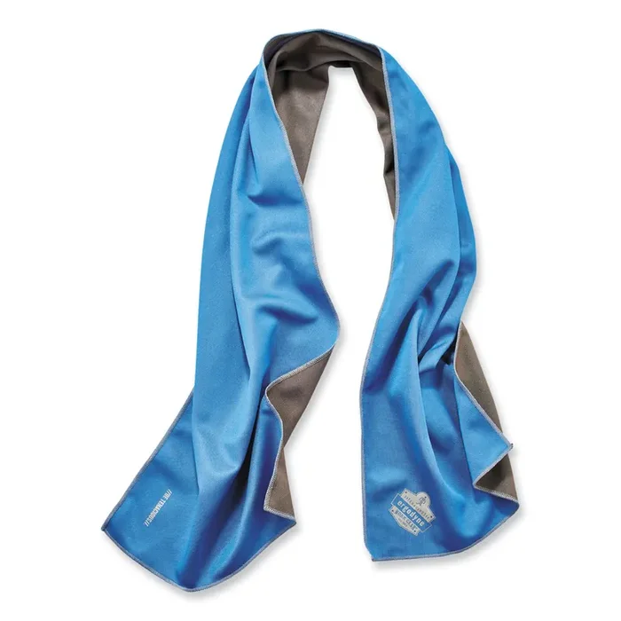 ergodyne® Chill-Its 6602MF Evaporative Microfiber Cooling Towel, 40.9 x 9.8, One Size Fits Most, Microfiber, Blue
