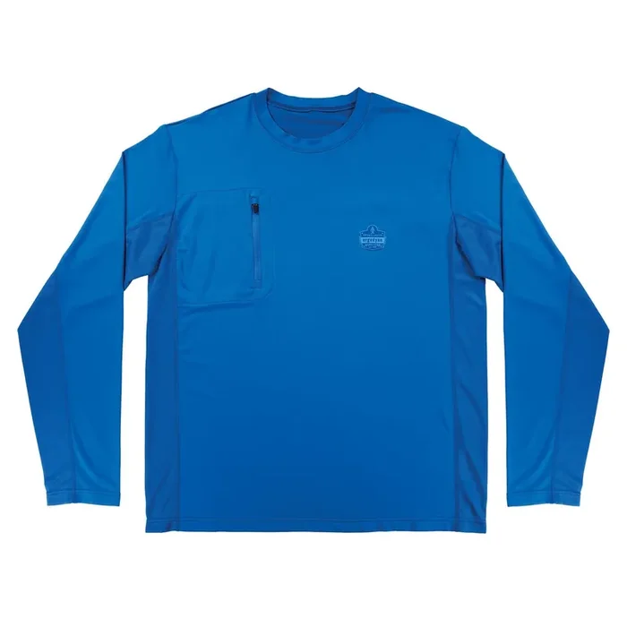 ergodyne® Chill-Its 6689 Cooling Long Sleeve Sun Shirt with UV Protection, 3X-Large, Blue