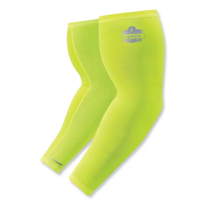 ergodyne® Chill-Its 6690 Performance Knit Cooling Arm Sleeve, Polyester/Spandex, 2X-Large, Lime, 2 Sleeves