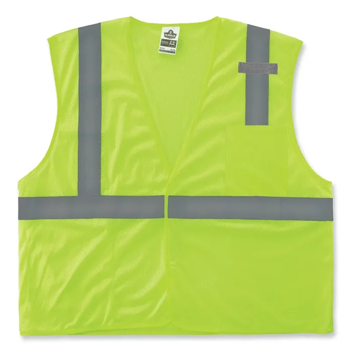 ergodyne® GloWear 8210HL-S Single Size Class 2 Economy Mesh Vest, Polyester, 5X-Large, Lime