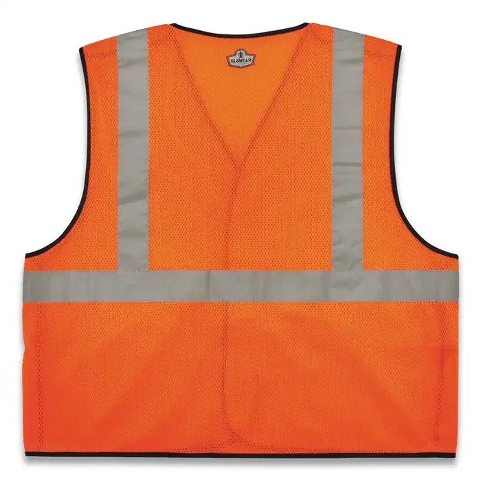 ergodyne® GloWear 8216BA Class 2 Breakaway Mesh ID Holder Vest, Polyester, Small/Medium, Orange