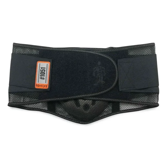 ergodyne® ProFlex 1051 Mesh Back Support, Medium, 30″ to 34″ Waist, Black