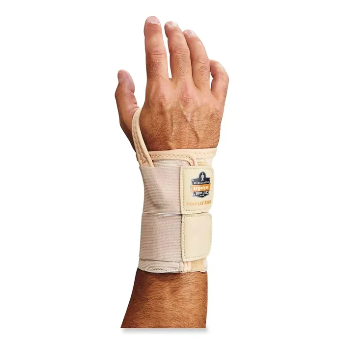 ergodyne® ProFlex 4010 Double Strap Wrist Support, X-Large, Fits Right Hand, Tan