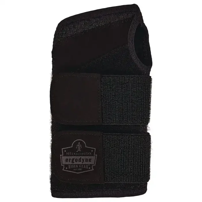 ergodyne® ProFlex 4015 Wrist Brace Support with Double Strap, Medium, Fits Left Hand, Black