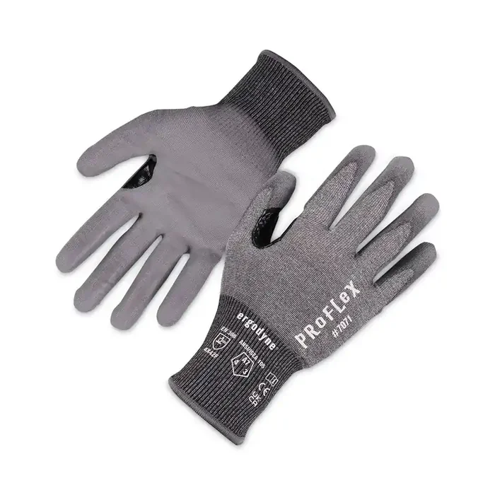 ergodyne® ProFlex 7071 ANSI A7 PU Coated CR Gloves, Gray, X-Large, Pair