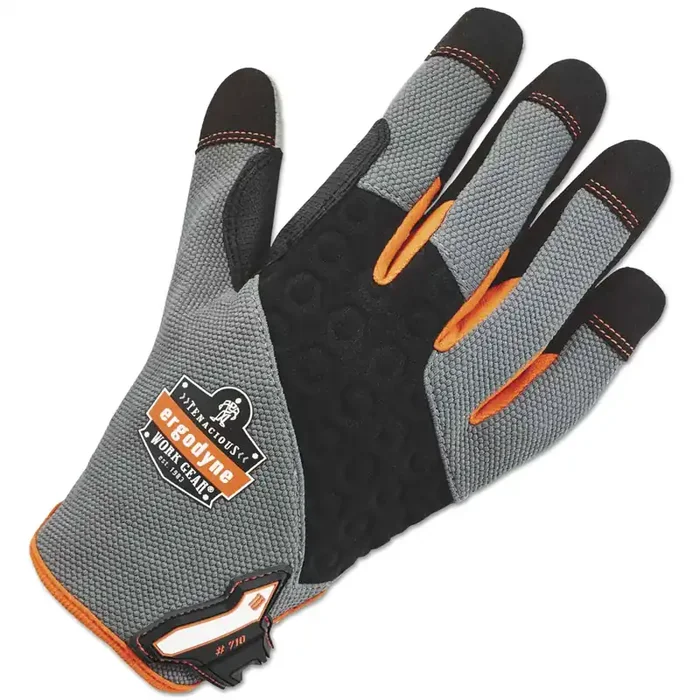 Ergodyne® ProFlex 710 Heavy-Duty Utility Gloves, Medium, Gray, 1 Pair