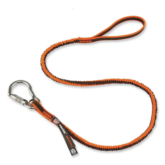 ergodyne® Squids 3101F(x) Tool Lanyard with Stainless-Steel Carabiner + Loop, 15 lb Max Working Capacity, 38″ to 48″ Long