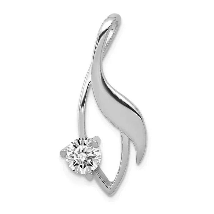 Fancy 5mm Diamond Slide Mtg 14k White Gold XSW403
