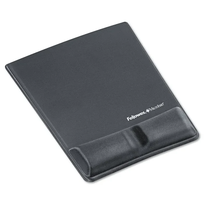 Fellowes® Memory Foam Wrist Support with Attached Mouse Pad, 8.25 x 9.87, Graphite