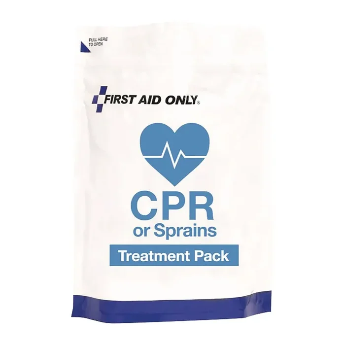 First Aid Only™ 9-Piece CPR and Sprains Treatment Pack, 9 Pieces, Resealable Plastic Bag