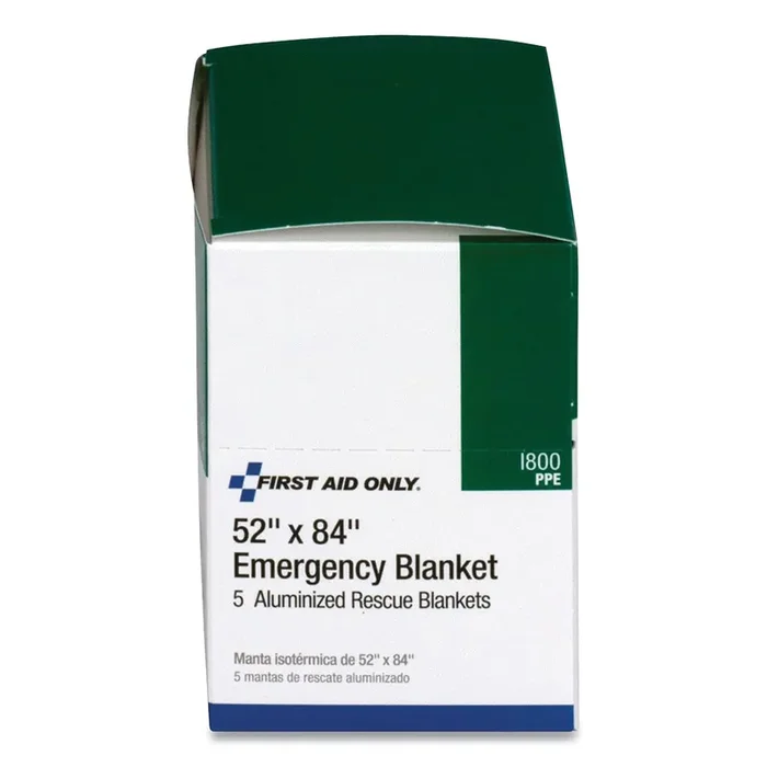 First Aid Only™ Aluminized Emergency Blanket, 52″ X 84″, 5/box