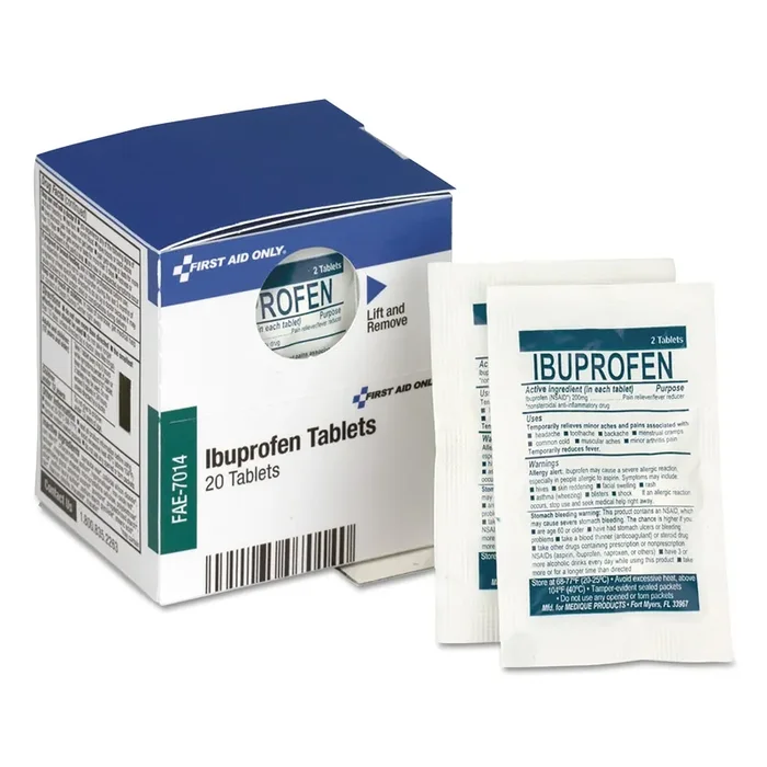 First Aid Only™ Over the Counter Pain Relief Medication for First Aid Cabinet, 20 Count
