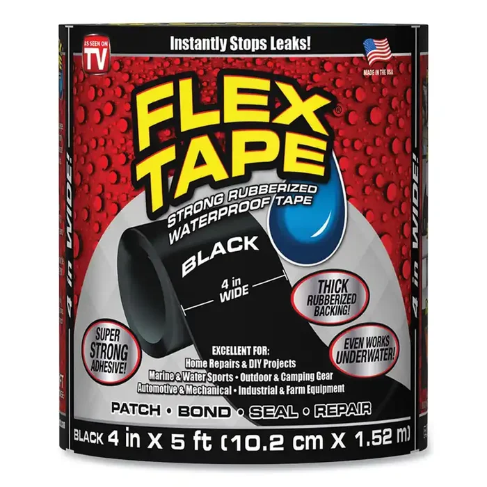 Flex Seal General Purpose Repair Tape, 4″ X 1.67 Yds, Black