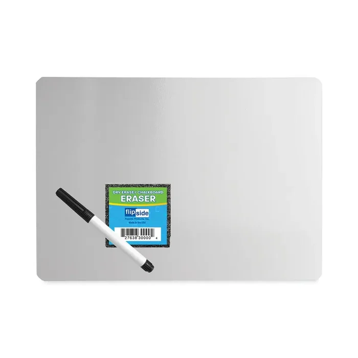 Flipside Dry Erase Board Set, 12″ x 9″, White Surface, 12/Pack