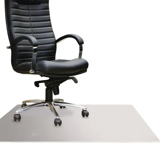 Floortex® Cleartex Megamat Heavy-Duty Polycarbonate Mat For Hard Floor/all Carpet, 46 X 53, Clear