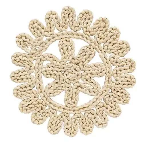 Flower Shape Corn Husk Table Mat