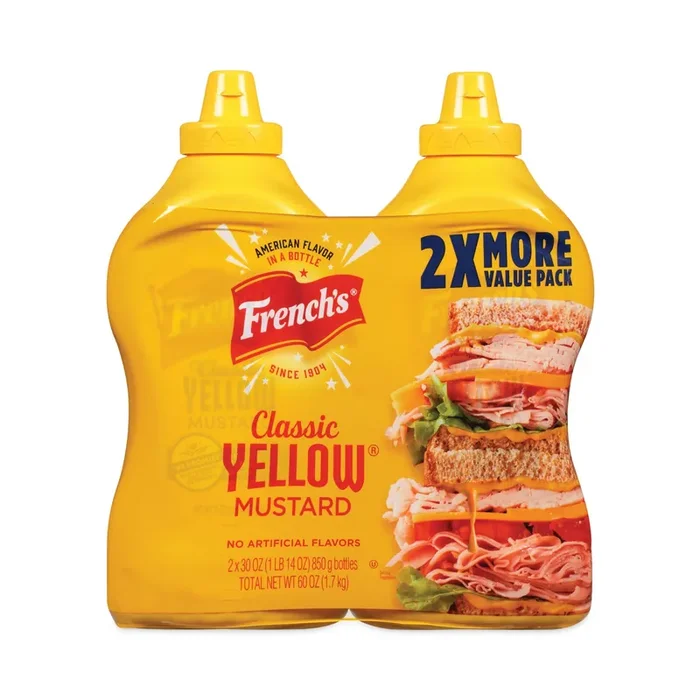 French‘s® Classic Yellow Mustard, 30 oz Bottle, 2/Pack