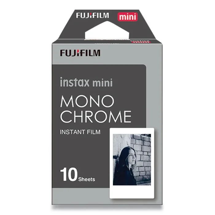 Fujifilm Monochrome Instax Film, Black And White, 10 Sheets