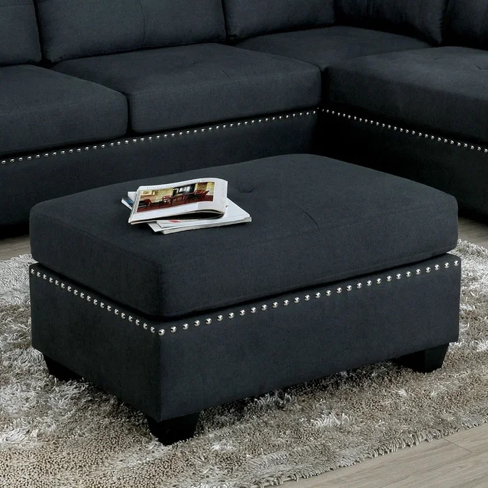 Furniture Of America Lita Gray Transitional Ottoman Model CM6966-OT