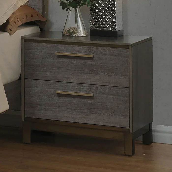 Furniture Of America Manvel Two-Tone Antique Gray Contemporary Night Stand Model CM7867N