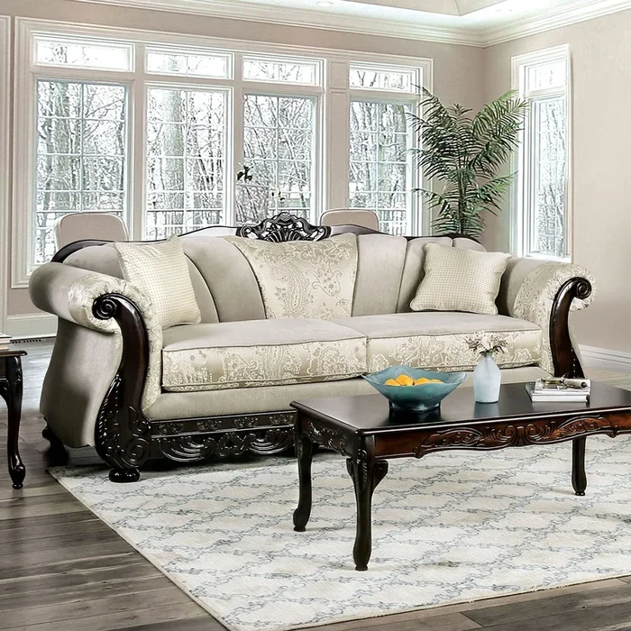 Furniture Of America Newdale Ivory Traditional Sofa Model SM6425-SF
