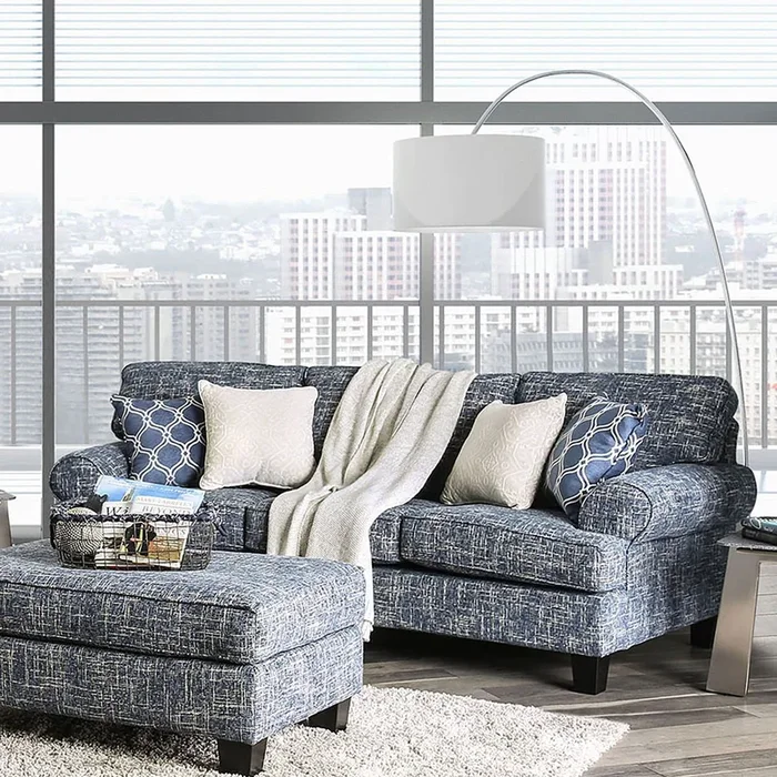 Furniture Of America Pierpont Blue Transitional Sofa Model SM8010-SF