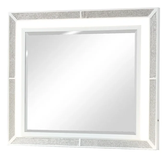 Galaxy Home Crystal Mirror in Black