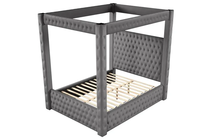 Galaxy Home Monica King Bed in Gray