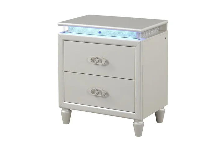 Galaxy Home Passion Nightstand in Milky White