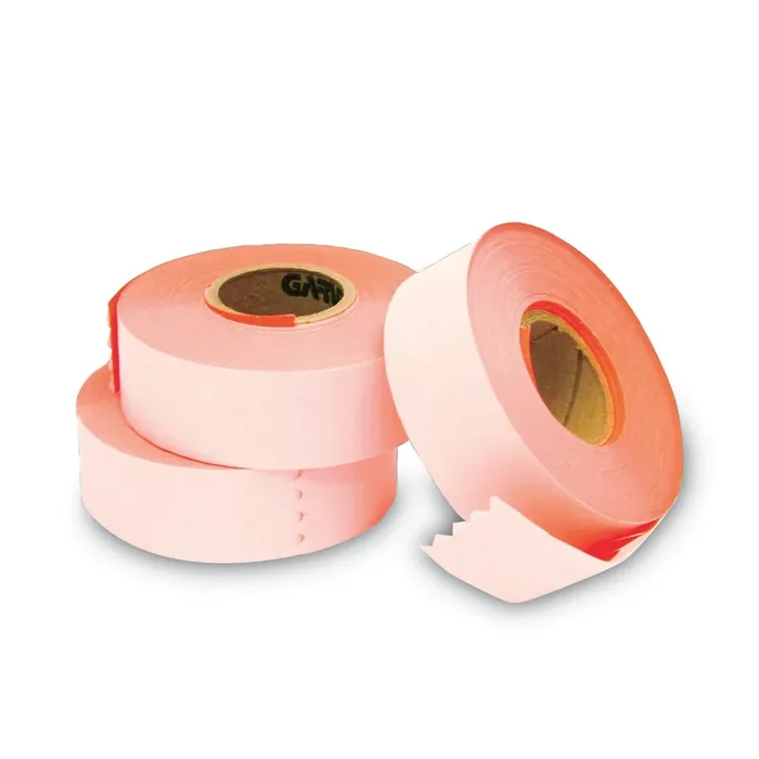 Garvey® Two-Line Pricemarker Labels, 0.44 X 0.81, Fluorescent Red, 1,000/roll, 3 Rolls/box