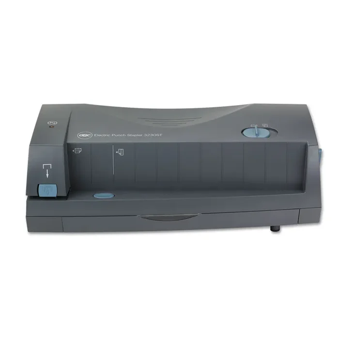 GBC® 24-Sheet 3230 Electric Two- To Three-Hole Adjustable Punch, 9/32″ Holes, Gray