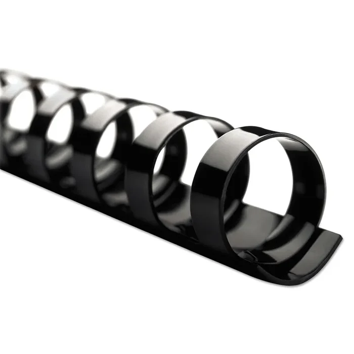 GBC® Combbind Standard Spines, 1/2″ Diameter, 90 Sheet Capacity, Black, 100/box