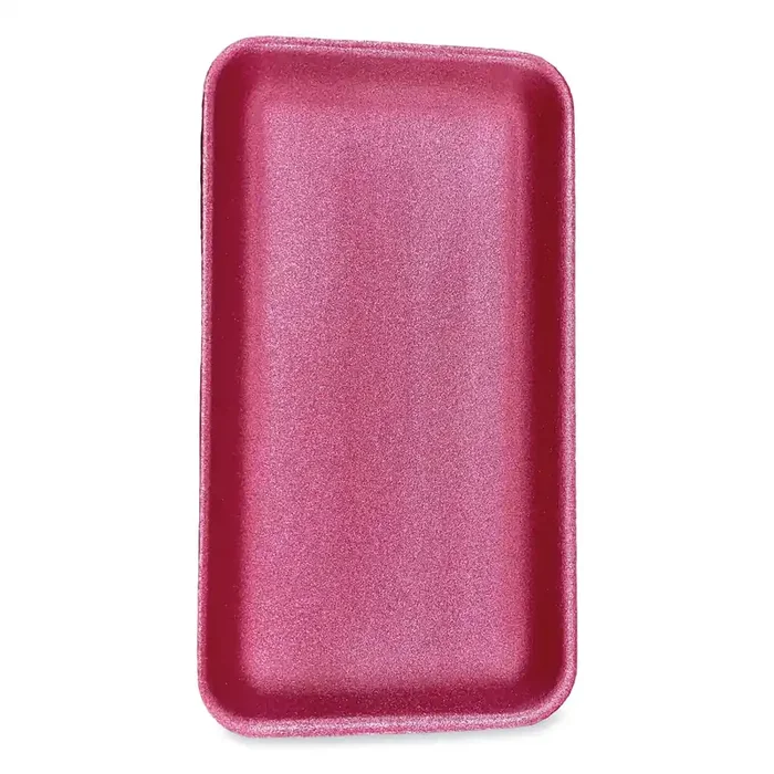 GEN Meat Trays, 1525, 14.5 x 8 x 0.75, Pink, Foam, 250/Carton