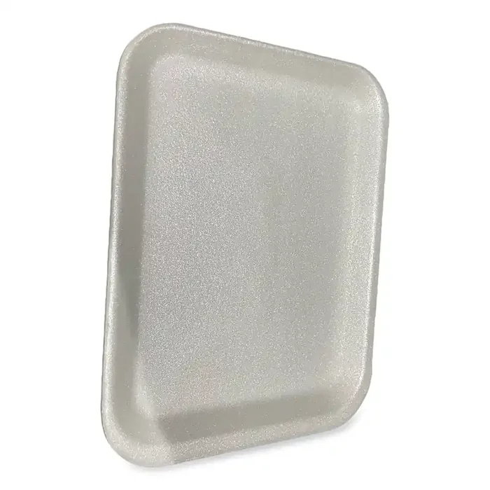 GEN Meat Trays, 4S, 9.5 x 7.25 x 0.5, White, Foam, 500/Carton