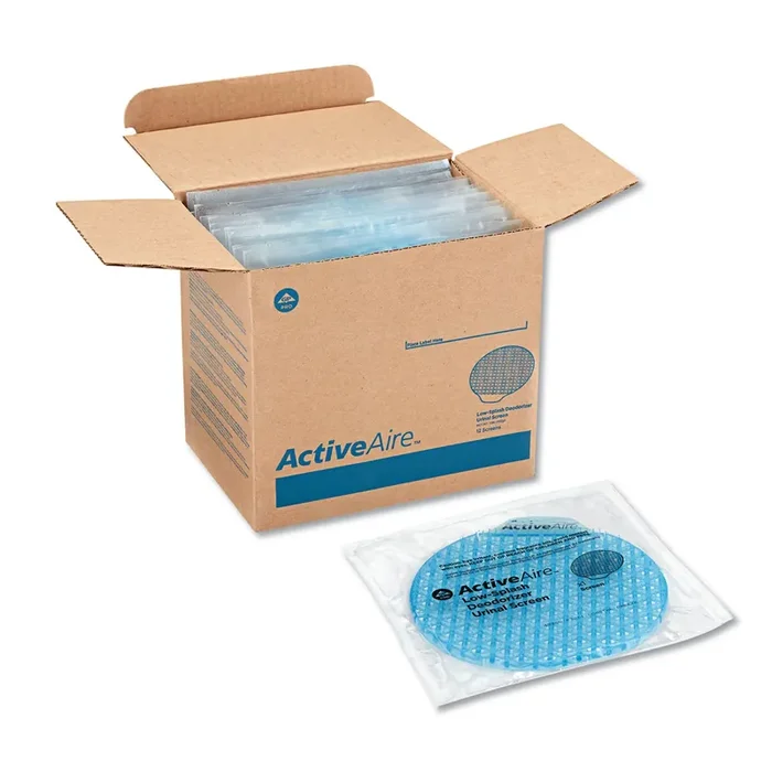 Georgia Pacific® Professional Activeaire Deodorizer Urinal Screen With Side Tab, Coastal Breeze Scent, Blue, 12/carton