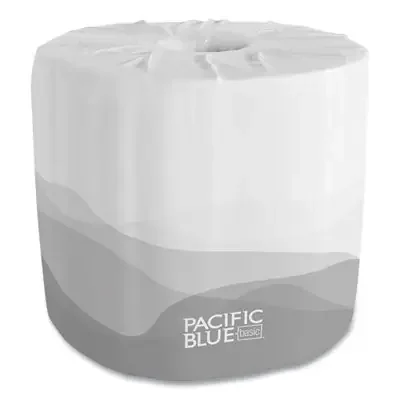 Georgia Pacific® Professional Pacific Blue Basic Embossed Bathroom Tissue, Septic Safe, 1-Ply, White, 550/roll, 80 Rolls/carton