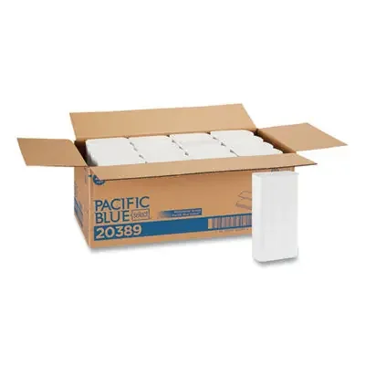 Georgia Pacific® Professional Pacific Blue Select Folded Paper Towels, 1-Ply, 9.2 x 9.4, White, 250/Pack, 16 Packs/Carton