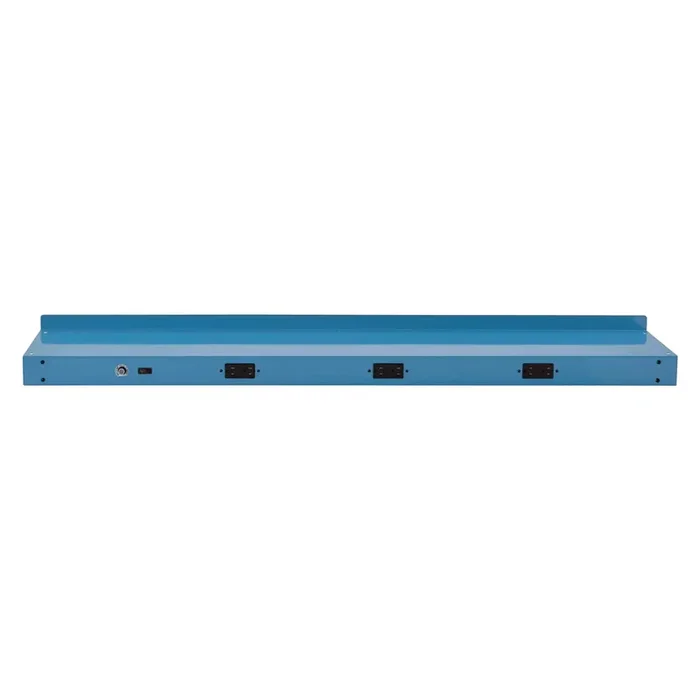 Global Industrial® Upper Workbench Shelf, 3 Duplex Outlets, For Use With 72″ Wide Workbenches, 100 lb Weight Capacity