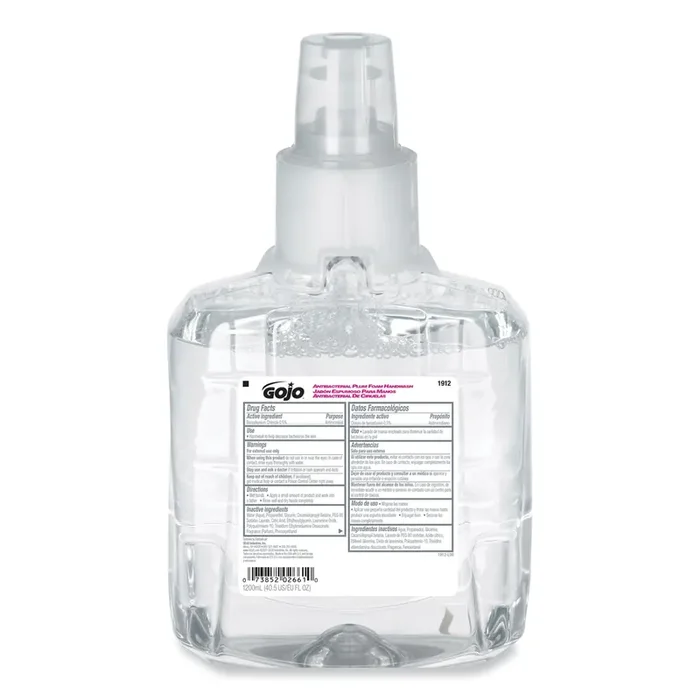 GOJO® Antibacterial Foam Hand Wash Refill, For LTX-12 Dispenser, Plum Scent, 1,200 mL, 2/Carton
