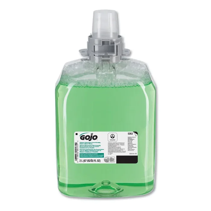 GOJO® Green Certified Foam Hair and Body Wash, Cucumber Melon Scent, 2,000 mL, 2/Carton
