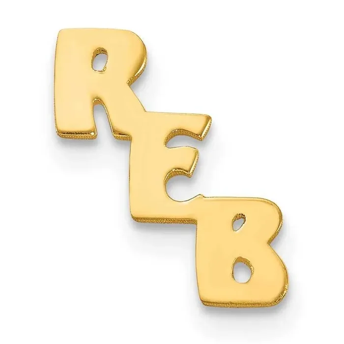 Gold-Plated Polished Cut Out Tie Tac Sterling Silver XNA349GP