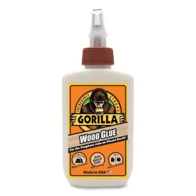 Gorilla® Wood Glue, 4 oz, Dries Light Tan