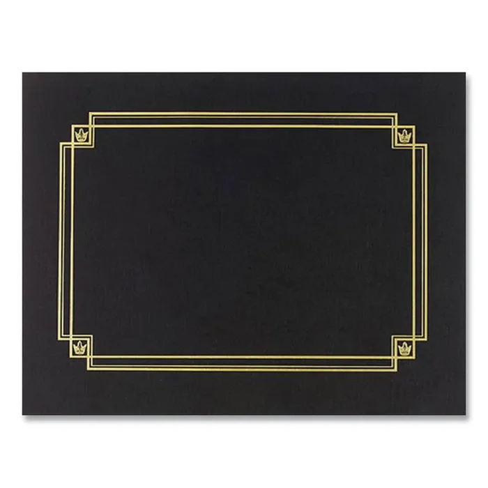 Great Papers!® Premium Textured Certificate Holder, 12.65 X 9.75, Black, 3/pack