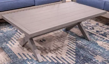 Half Moon Beach – Rectangular Cocktail Table – Gray