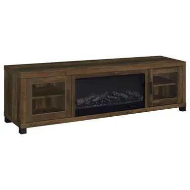 Havering 71-inch TV Stand Fireplace Media Console Dark Pine / CS-722873
