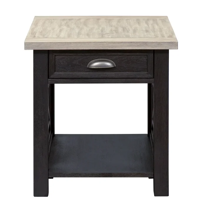 Heatherbrook – Drawer End Table – Black