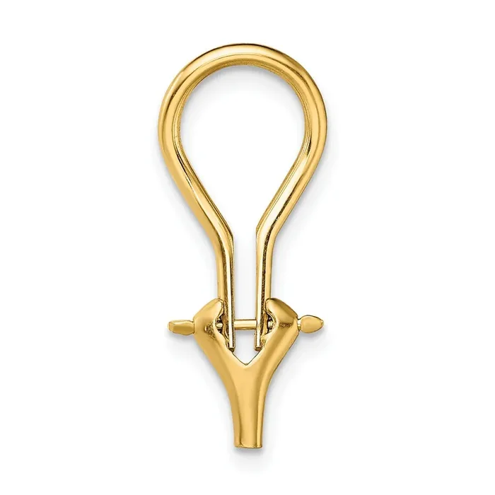 Heavyweight Omega Clip Component 14k Yellow Gold YG754