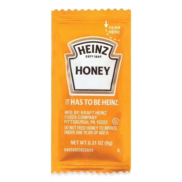 Heinz Single Serve Honey, 0.31 oz Individually Wrapped, 200/Carton